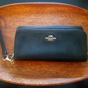 Leather Coach as wallet / wristlet